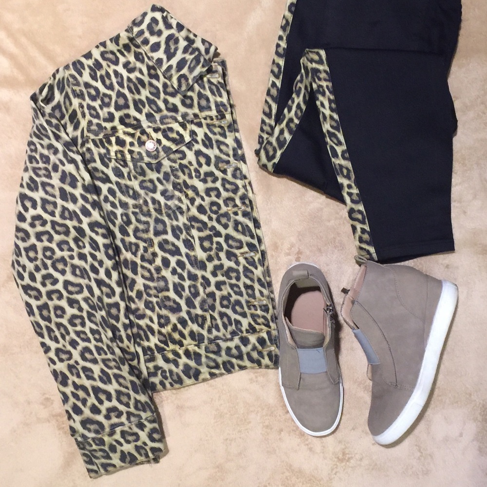 Judy Blue Denim Leopard Jacket